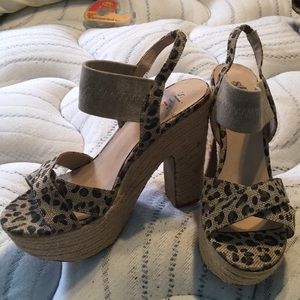 Tiger print heels